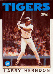 1986 Topps Baseball Cards      688     Larry Herndon